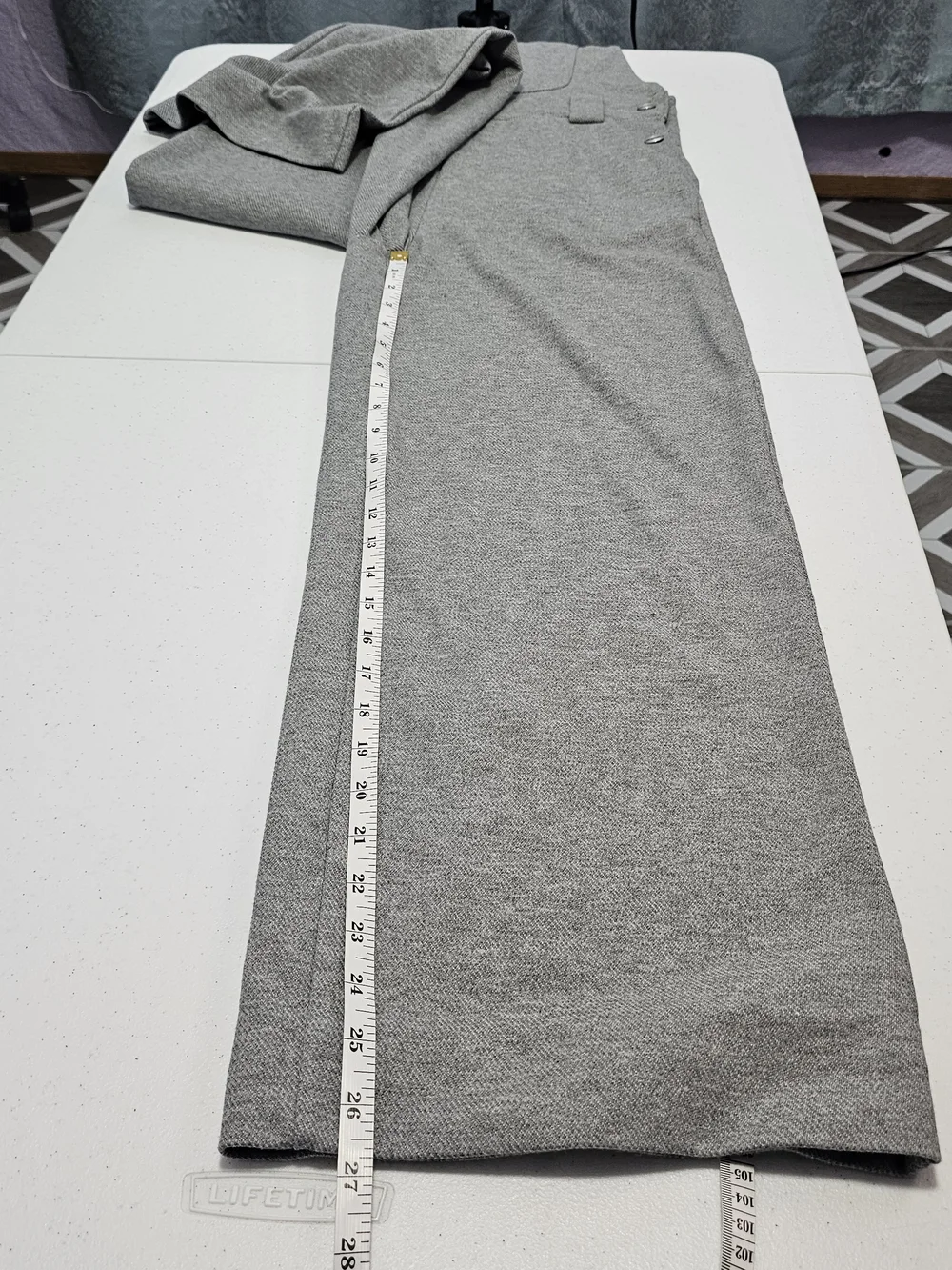 Commense Classic Gray Wide-Leg Jersey Knit Bib Overalls Womens
